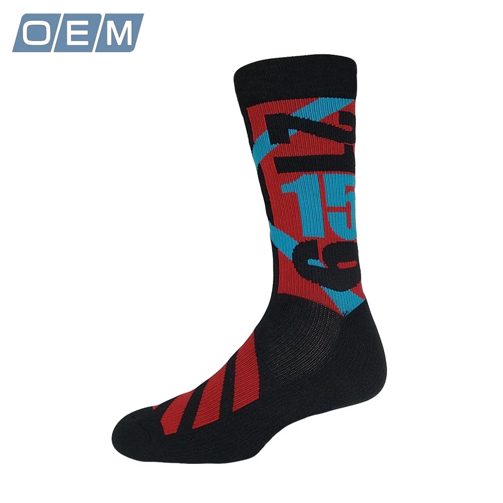 College All White Black Elite Adult Anti Slip Grip Moisture Wicking Soccer Baseball Football Padded Socks