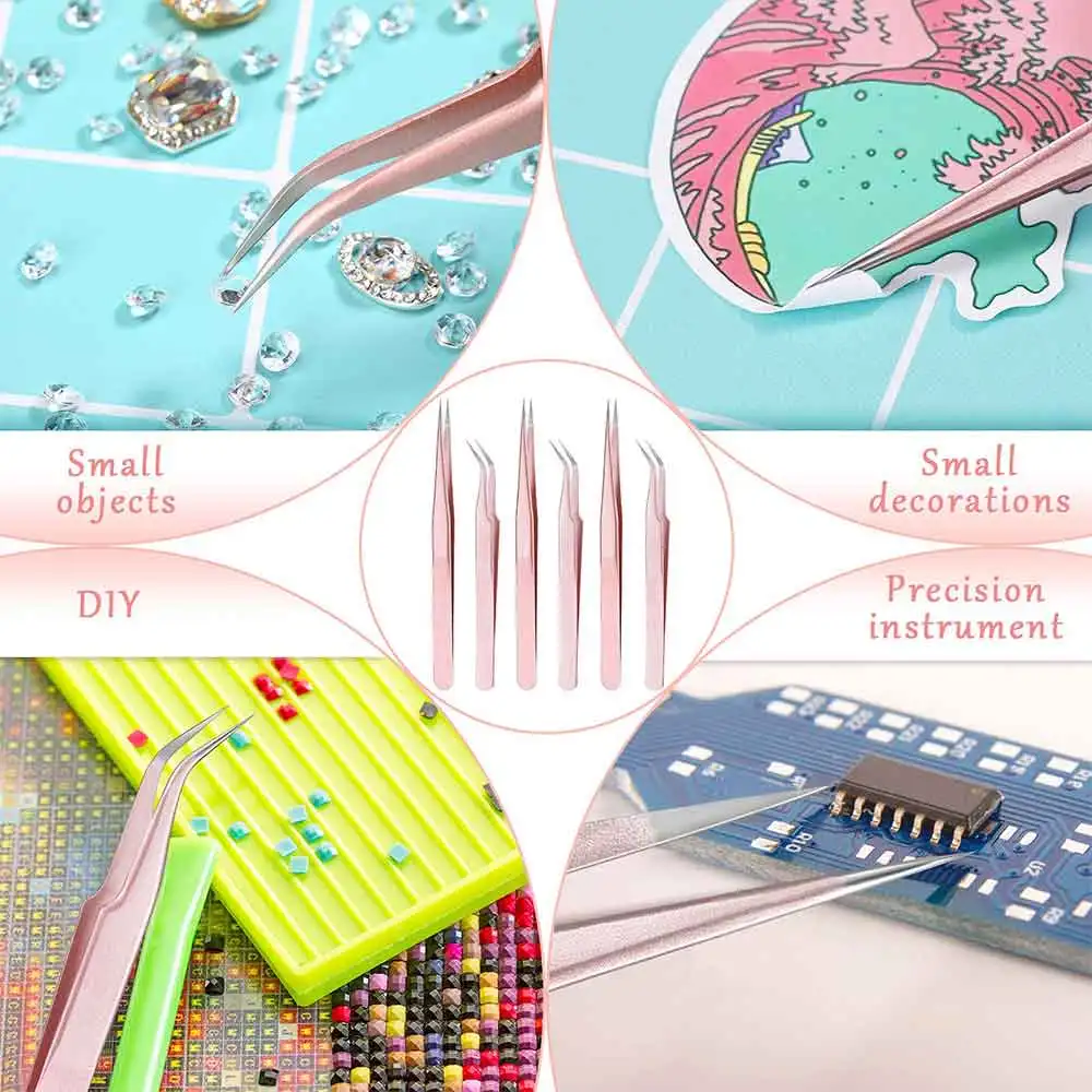 Eyelash Extension Tweezers Kits tweezers Professional Stainless Steel Volume Eyebrow Tweezers