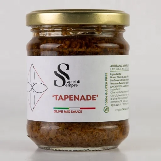 TAPENADE безглютеновый итальянский соус высокого качества в стеклянной банке для брускетты, пасты, пиццы. Отлично в садвиче