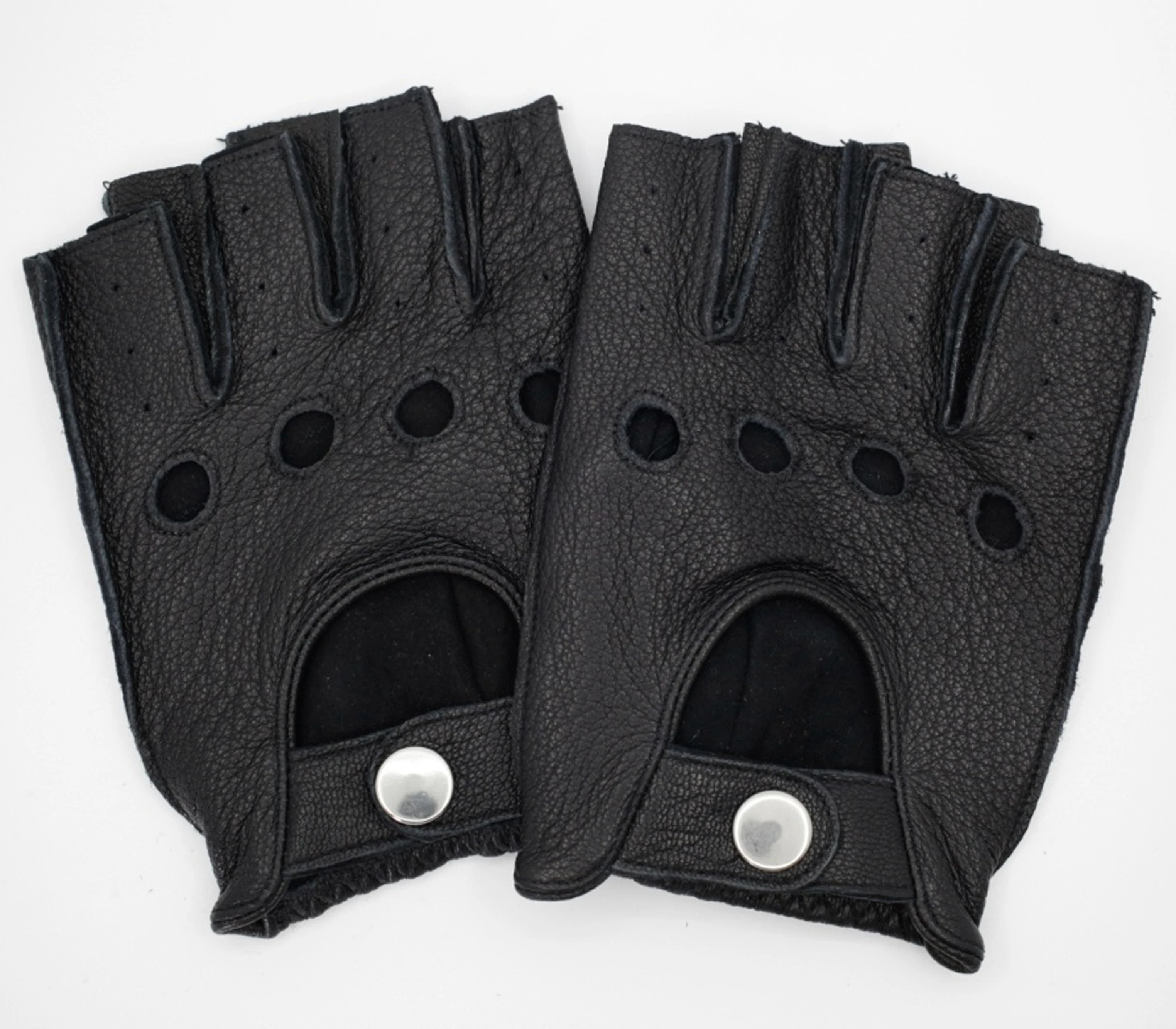 Мужские перчатки для вождения без пальцев-черные, коричневые