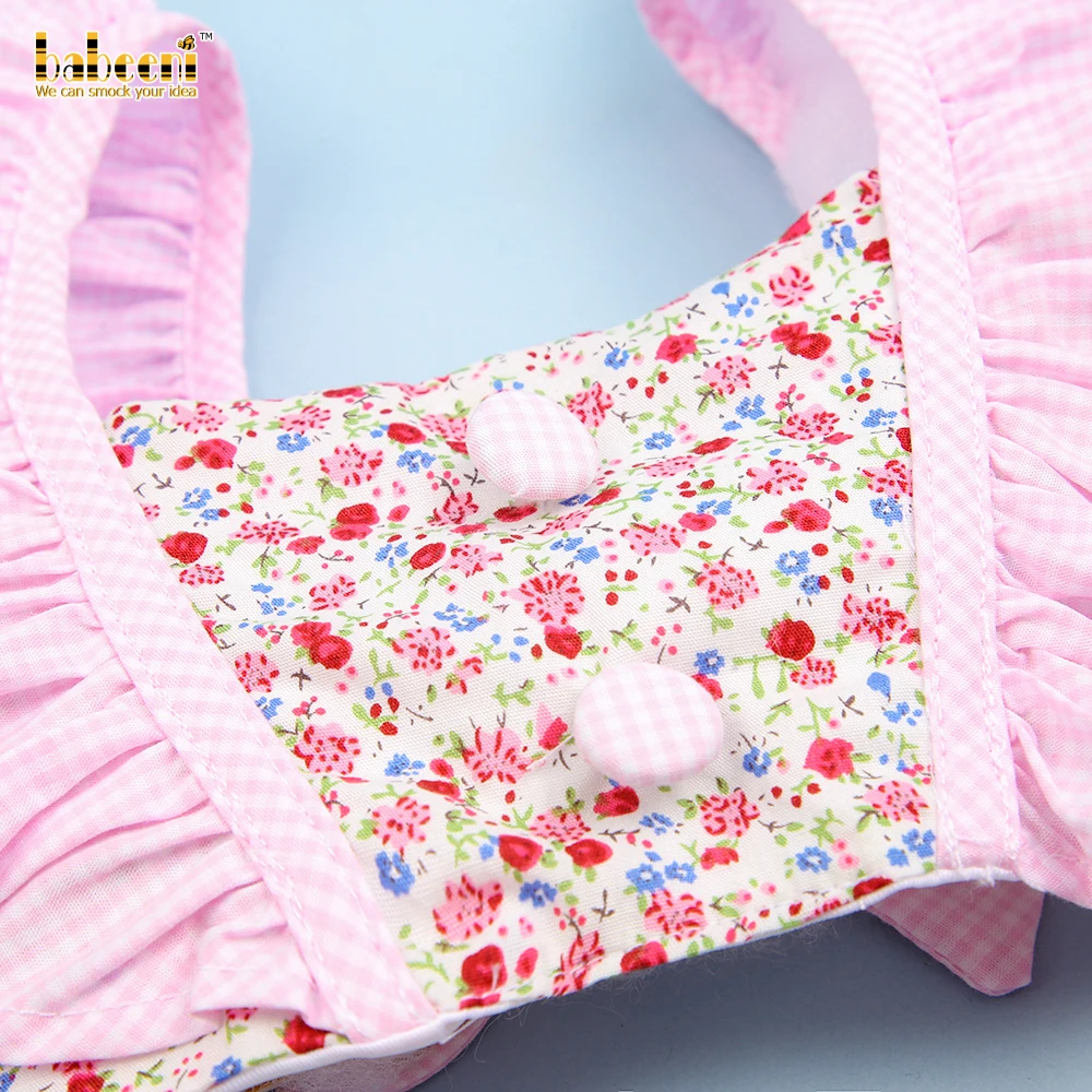 Купальники для девочек из двух частей с крупными оборками и цветочным принтом оптовая продажа от производителя Детские купальники BB2485