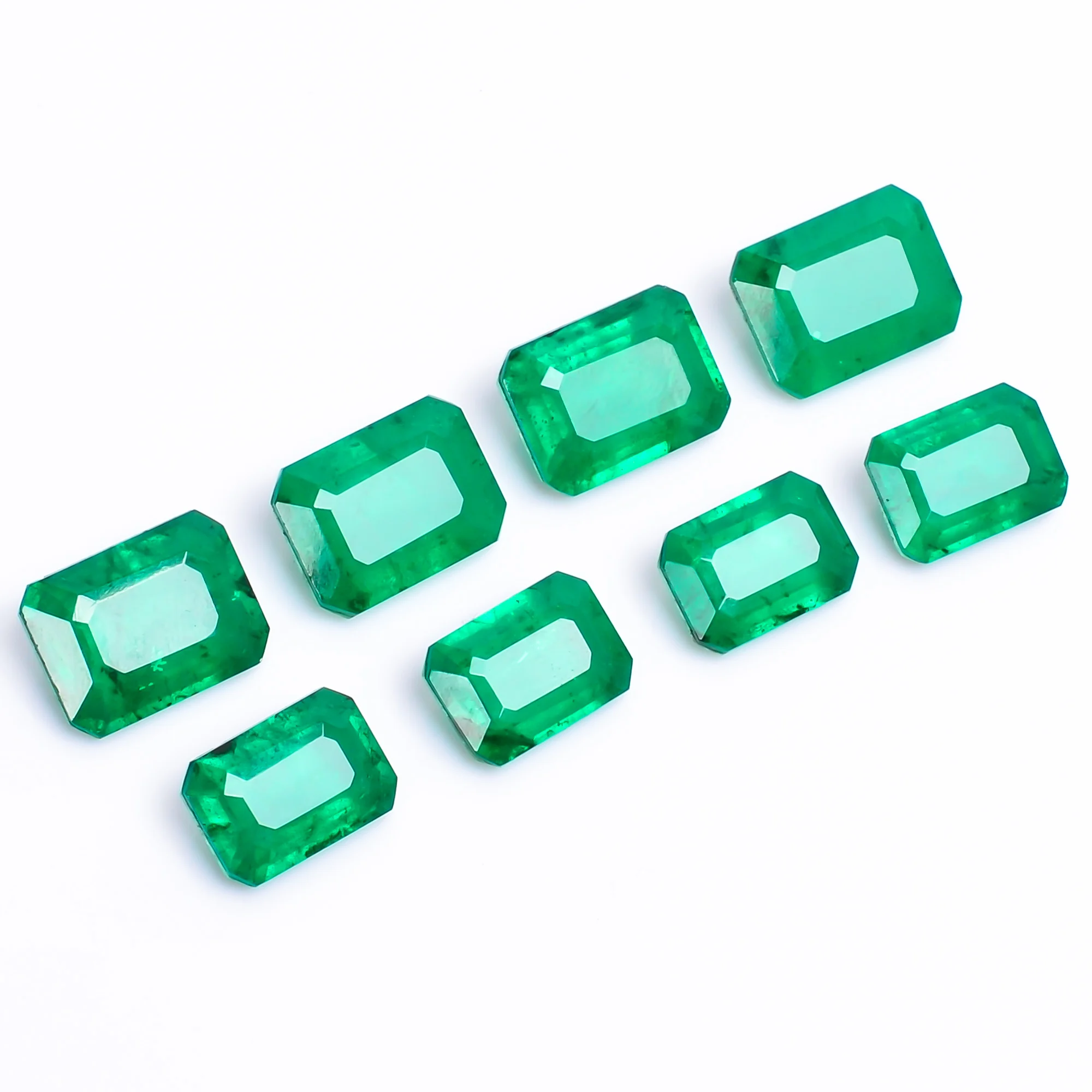 Emerald Doublet Cut Gemstone cushion pear oval radiant squire heart Hexagon fancy Round Shape  Gemstone Size Zambia emerald