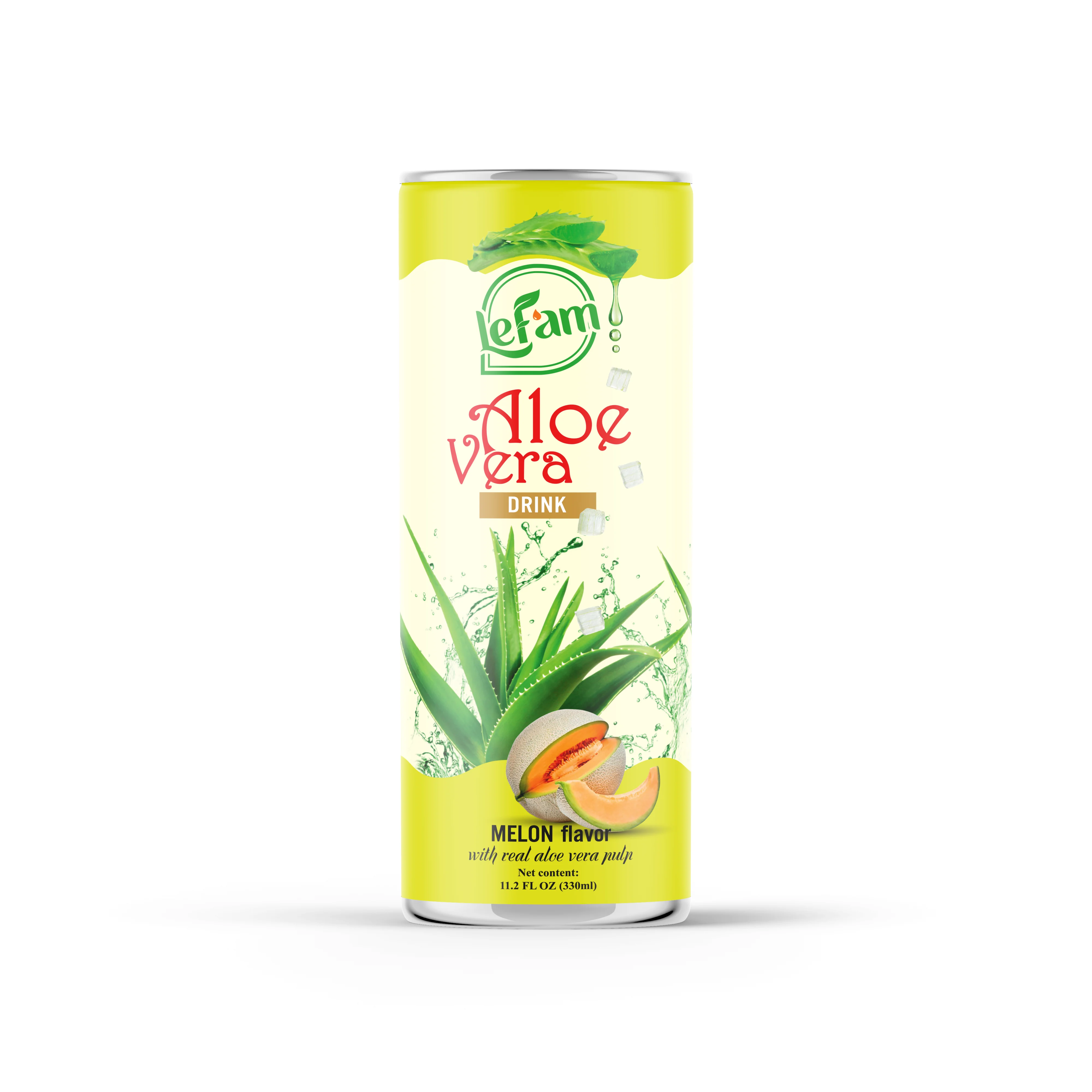 OEM оптом диета выпить напиток из алоэ вера вкус арбуз с мякотью Alu Может 330 мл 11,2 Oz lefam хорошая цена дешево
