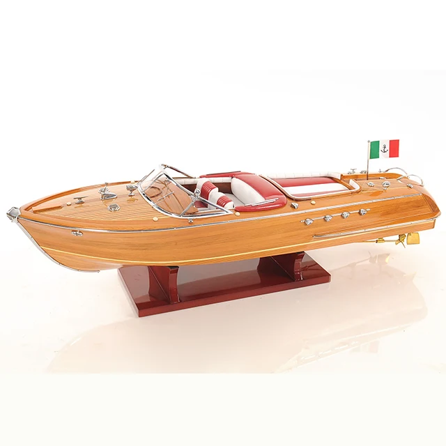 Wooden Tall Ship Model High Quality - Riva Aquarama Medium L60 cm -  Nautical Handcrafts Home And Office Decor