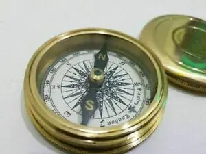 Nautical Antique Brass Poem Compass Indian Handicraft Item