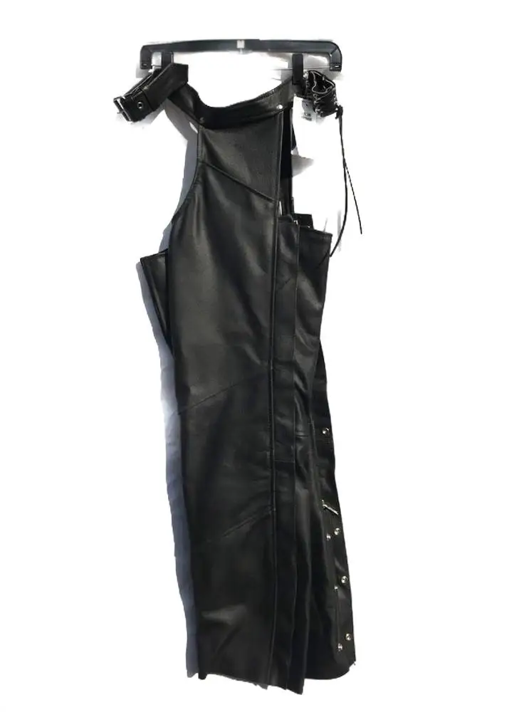 
Faux Leather Cowboy Chaps and Vest Costume Outfit For Men Giddy up cowboys 