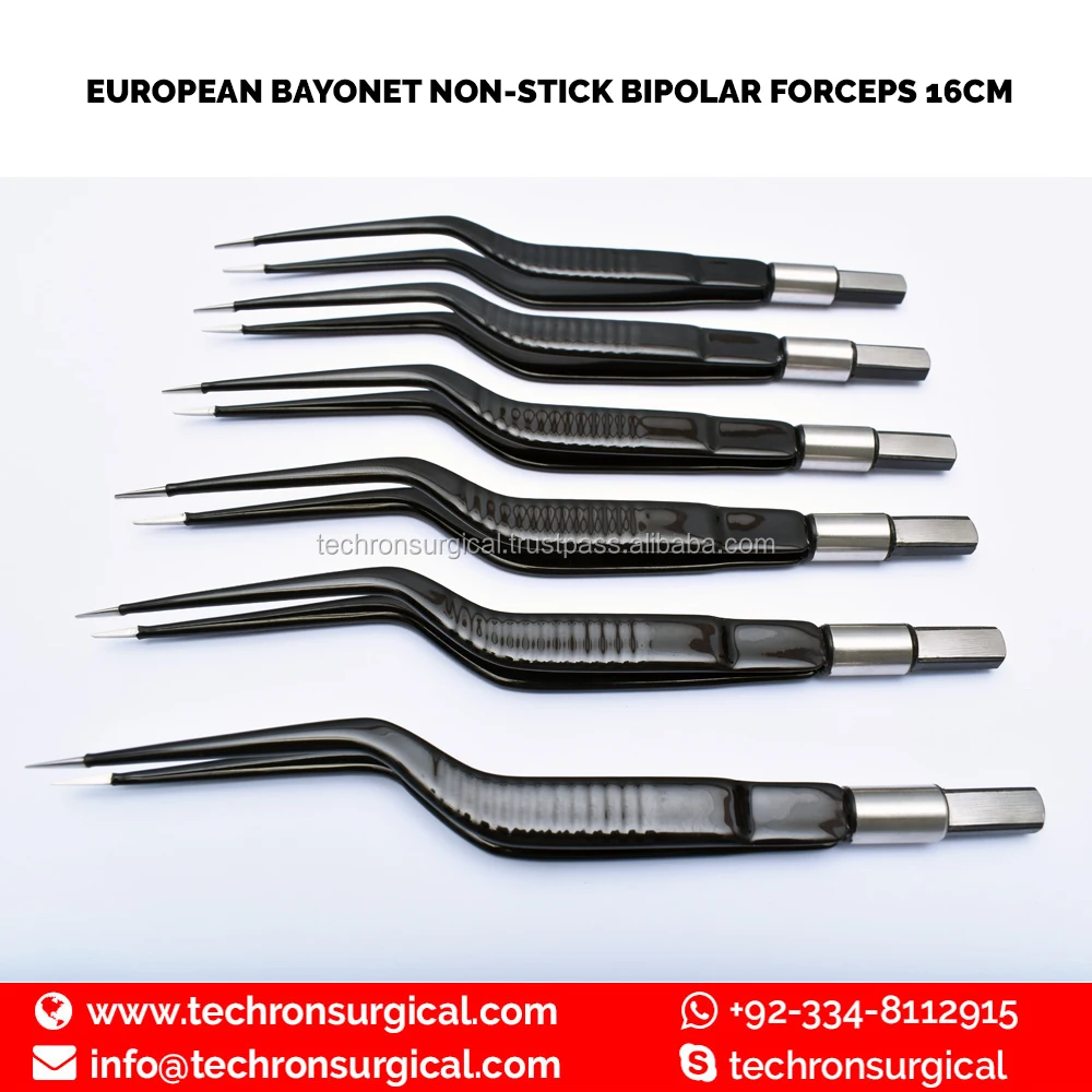 Антипригарный байонетный биполярный Пинцет 15 см