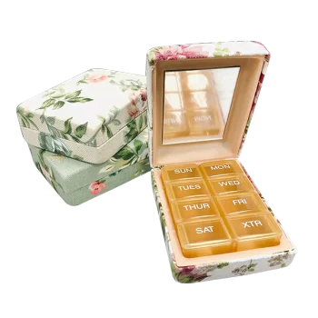 Модная парусиновая коробка для лекарств пастильеро с зеркалом аптеки рекламный подарок