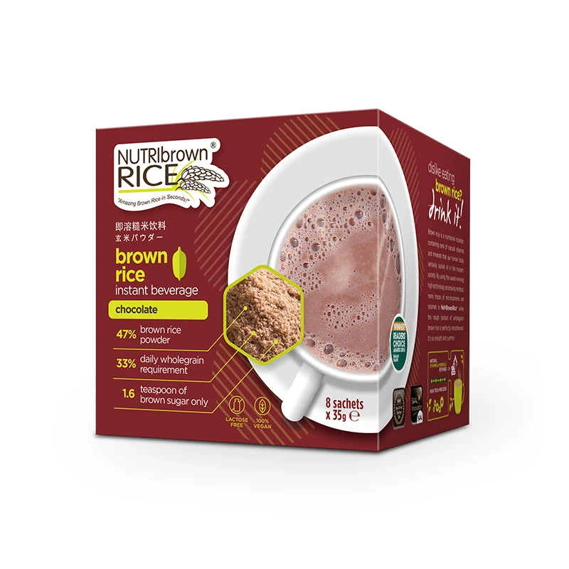
NutriBrownRice Chocolate Brown Rice Instant Beverage Meal Replacement For Kids Energy And Concentration 
