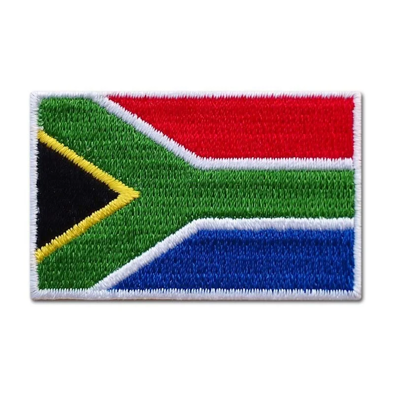Direct factory sale OEM Custom high quality sew on woven national country flag embroidery patch