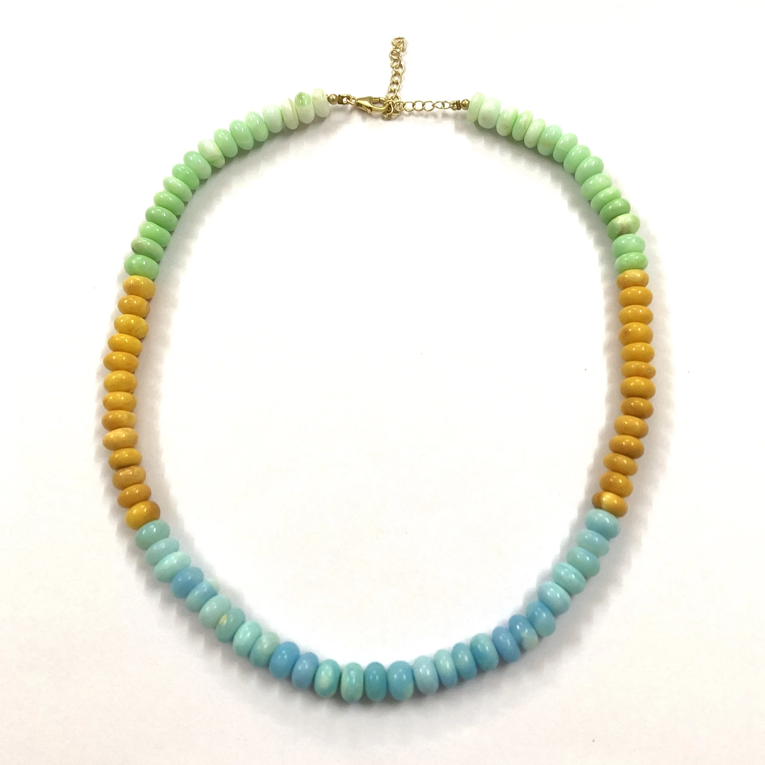 Natural Multi Color Opal Stone Smooth Rondelle Beads Necklace For Semi Precious Jewelry at Wholesale Factory Price Buy Online