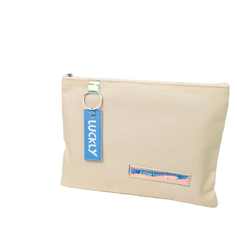 A5 A4 hot  sale school document zipper file folder bag Oxford cloth cute cartoon zipper file folder bag