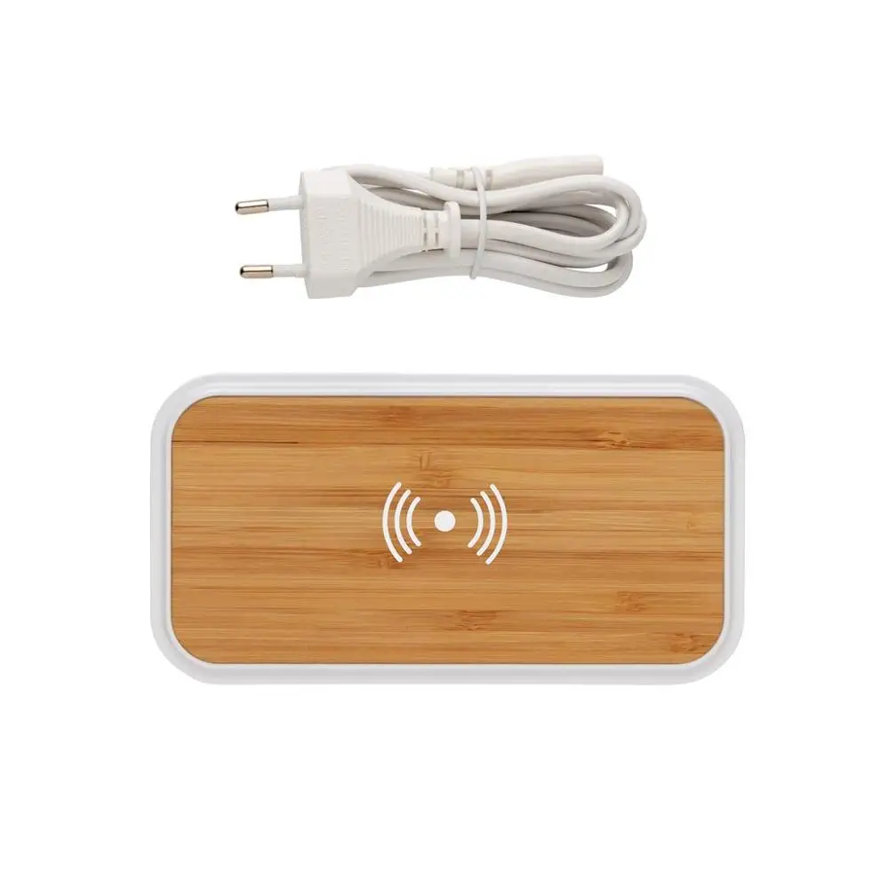 XD Design P308.459 Green Gift Bamboo 5W Wireless Charger Product with 3 USB ports