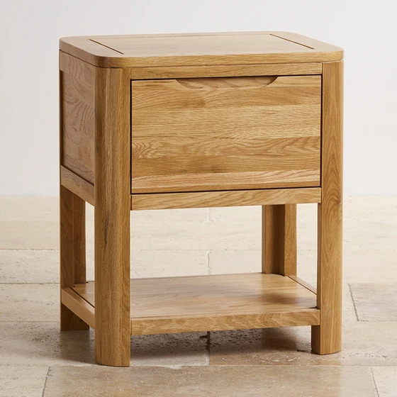 
Wooden Bedside Cabinet 1 Drawer Small European Design 