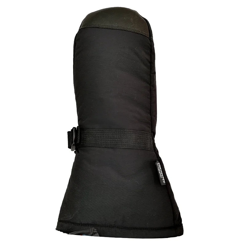 Winter Ski Mittens Thermal 3M Thinsulate Insulation Water Resistant Real Black Goat Leather Snowboard Skiing Mitts