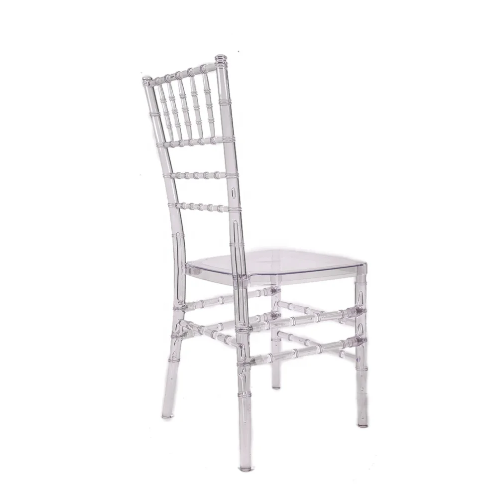 Durable Acrylic Wedding Transparent Chair Event Crystal Stacking Banquet Chair Clear Resin Chiavari Chair