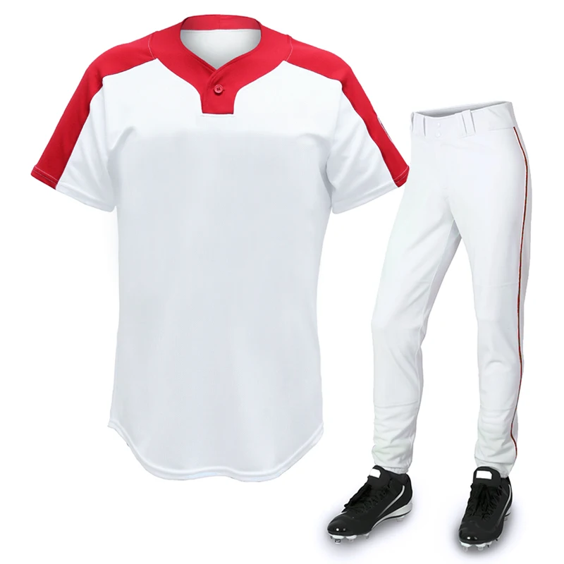 
custom design team cheap Striped pattern baseball jersey uniforms sets Full Button Slim Fit Pant 
