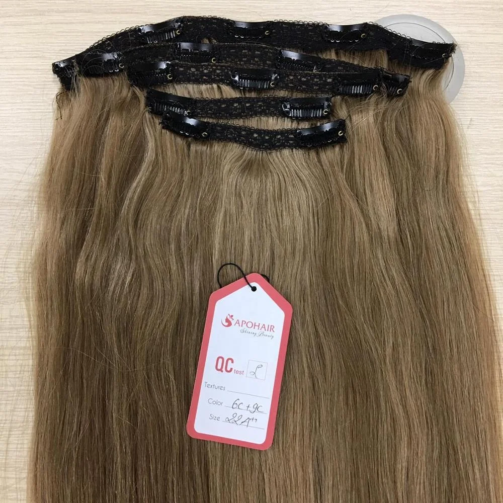 
Long Lasting Double Drawn Clip In Hair Extension mixpiano 100% Remy Human Clip on Remy Hair Clip mix color 