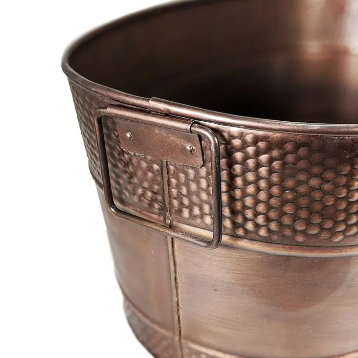 copper ice bucket hammered copper beverage tub hammered wine cooler