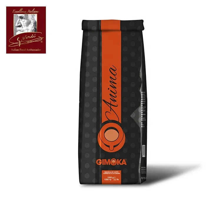 Итальянский кофе, 1 кг в упаковке, кофейные зерна анимация Джузеппе Верди, выбор итальянского кофе, Сделано в Италии