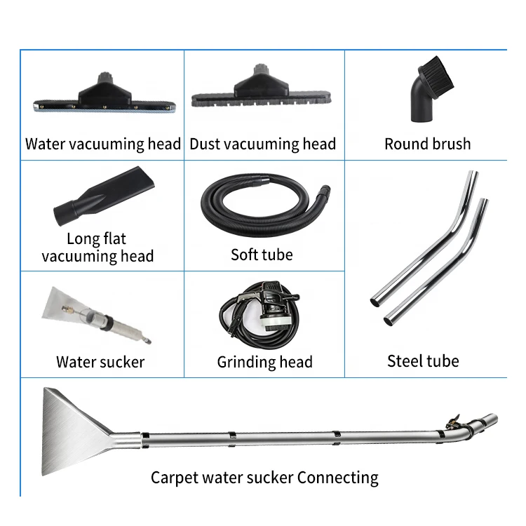 Three in One Spray Cleaning Machine for  Hotel Carpet Sofa 60L industrial handheld portable upright steam wet vacuum Cleaning