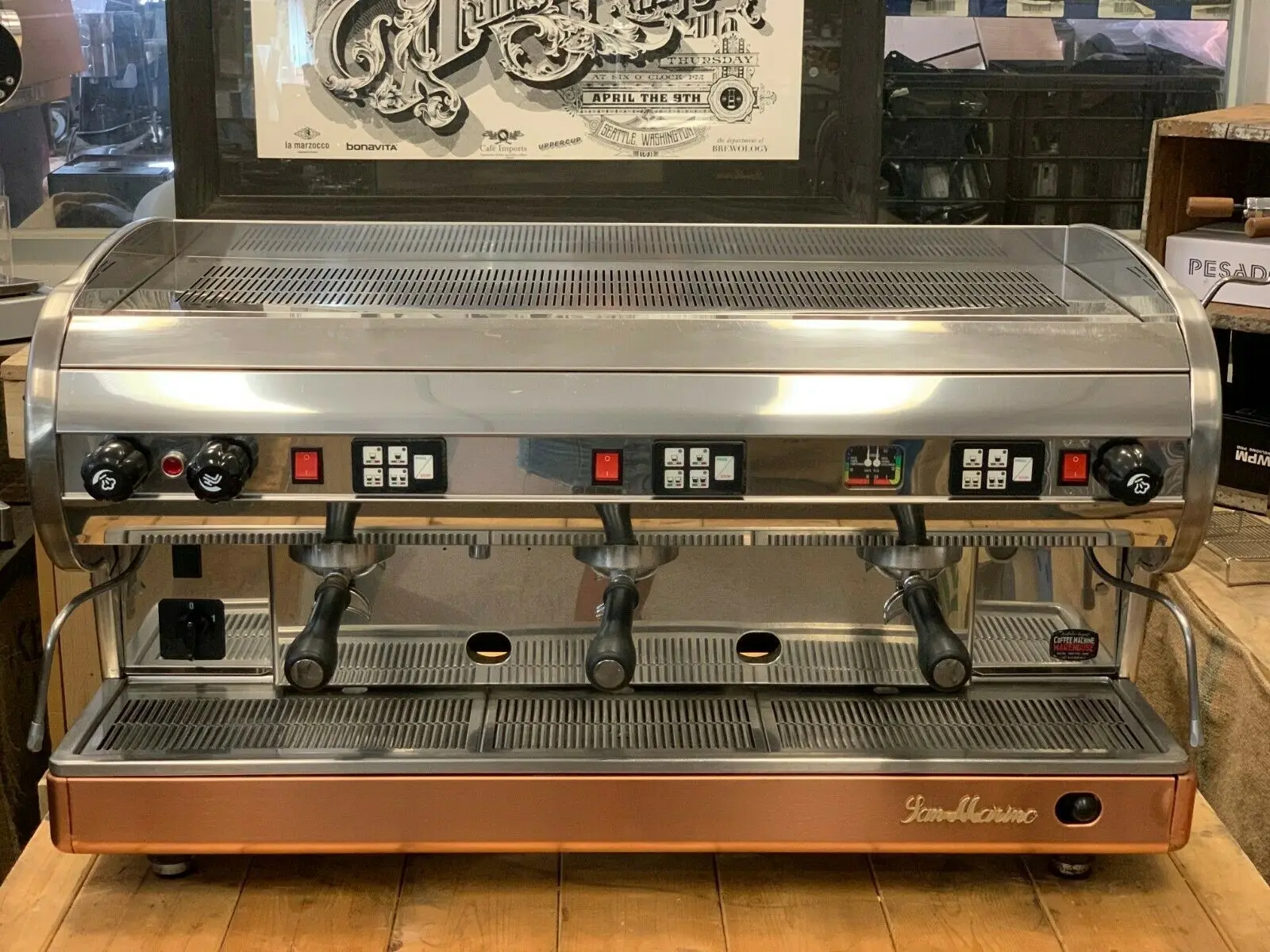 3 группы нержавеющая латунь основание Espressso кофе машина