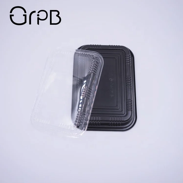 
Stocked rectangular plastic lunch boxes with lids 