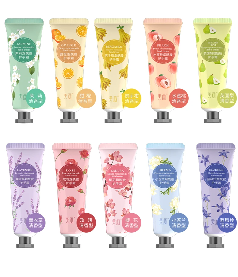 Free Sample Hand Cream Niacinamide Whitening Moisturizing   35 g Portable Hand Whitening Cream Moisturizing Hand Cream