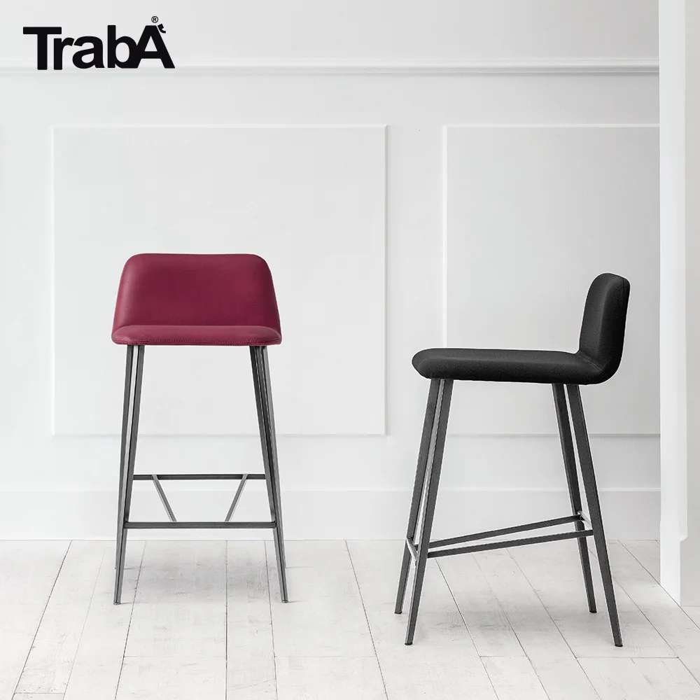 High Quality Stool metal conic frame upholstered shell