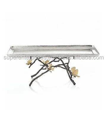 Round Food Serving brass Tray