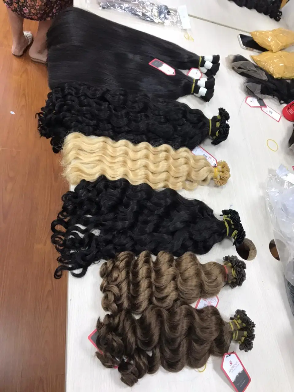 Vietnamese Human  Body Wave  Diffrent   Colors  Flat-tip Hair Extension