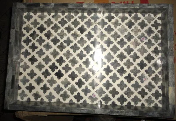 Премиум чистая кость инкрустация сервировочный поднос столик декоративный для домашнего отеля и ресторана Горячие принадлежности