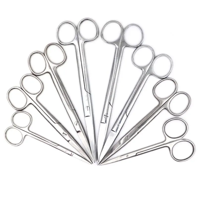 Инструменты для хирургии полости рта стоматологические хирургические ножницы хирургической одежды прямой/локтевой наконечник с блокировкой операционные из нержавеющей стали CE