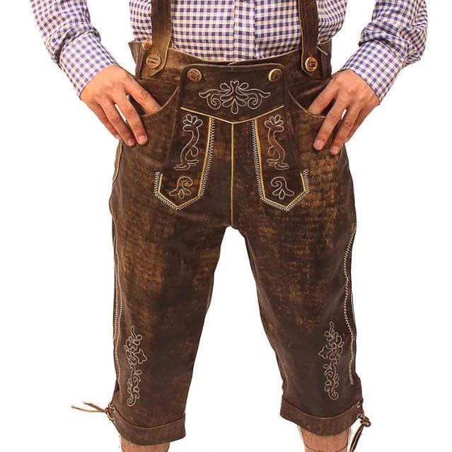 Traditional German outfit Trachten Wear Short / Oktoberfest Lederhosen / Bavarian Shorts Lederhosen Made Of Custom Suede Leather