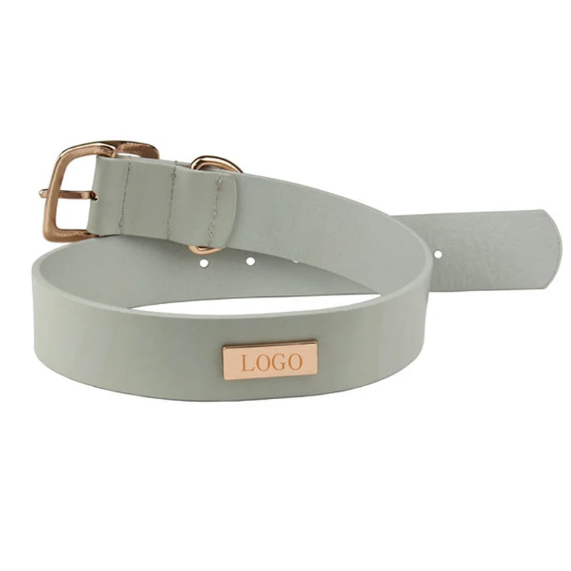 
Ошейник из искусственной кожи для домашних животных, мягкий водонепроницаемый классический ошейник для собак из натуральной кожи 