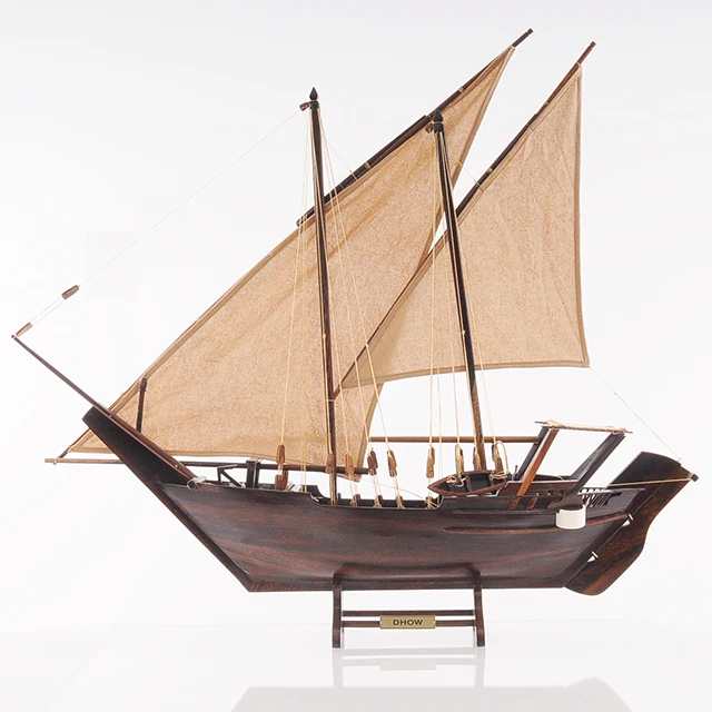 Изделия ручной работы DHOW Model Ship MEDIUM L77 см для деревянного домашнего декора домашний антикварный декор товары рукоделия OMH