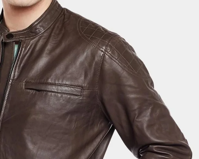Mens Orignal Leather Jacket In Sheep Veg Alamo Article