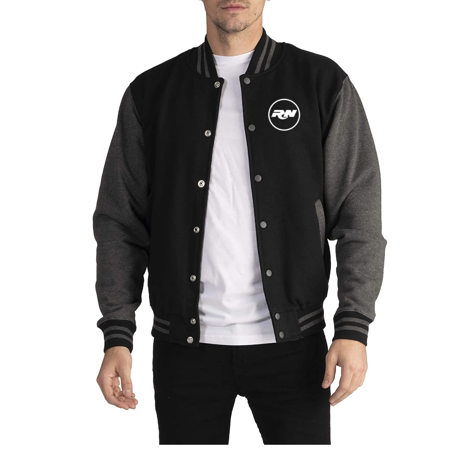 Производитель Oem, Высококачественная Мужская кожаная куртка с вышивкой для колледжа, бейсбольная куртка-бомбер на заказ, черная куртка