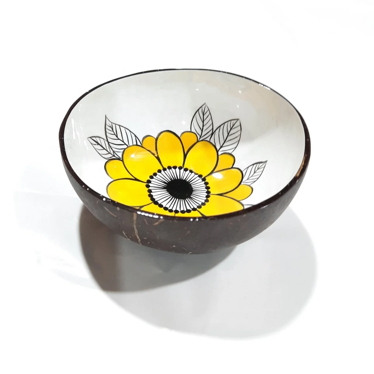 Hand Paint Sustainable COCONUT SHELL BOWL Custom Logo, Direct Supply from Vietnamese Manufacture