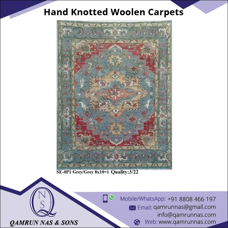 Привлекательный узор Лидер продаж шерстяной ковер с ручным узелком из Индии премиального качества