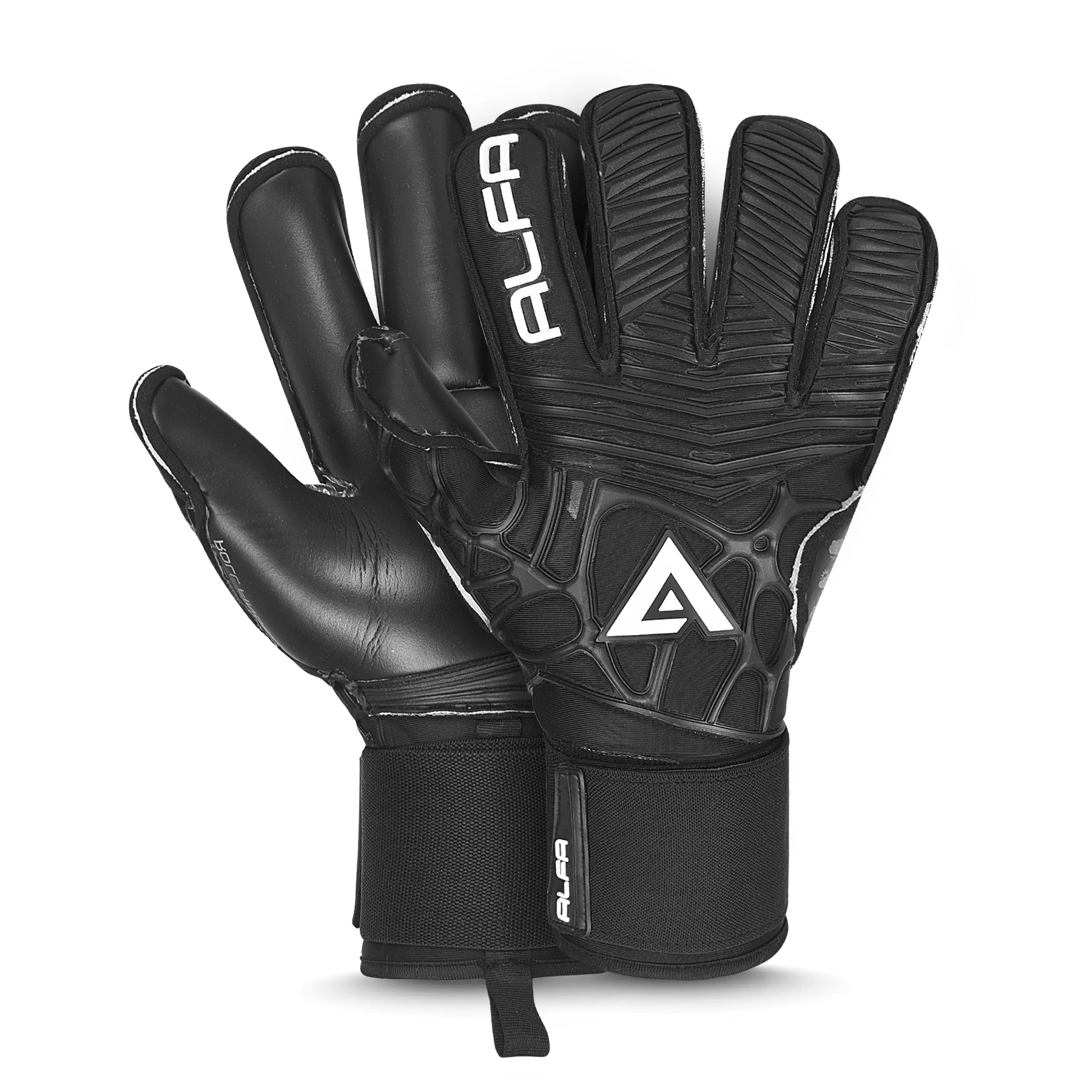 New German latex Goalkeeper Gloves Palm Goalkeeper gloves/4mm Giga latex goalkeeper gloves Alfa Label