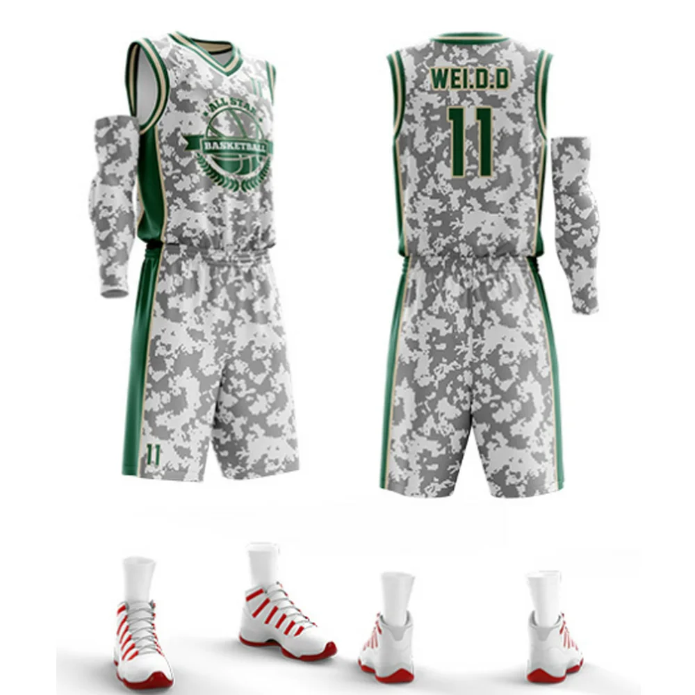 Wholesale new sportwear basket ball jersey basketball uniform with customized pattern