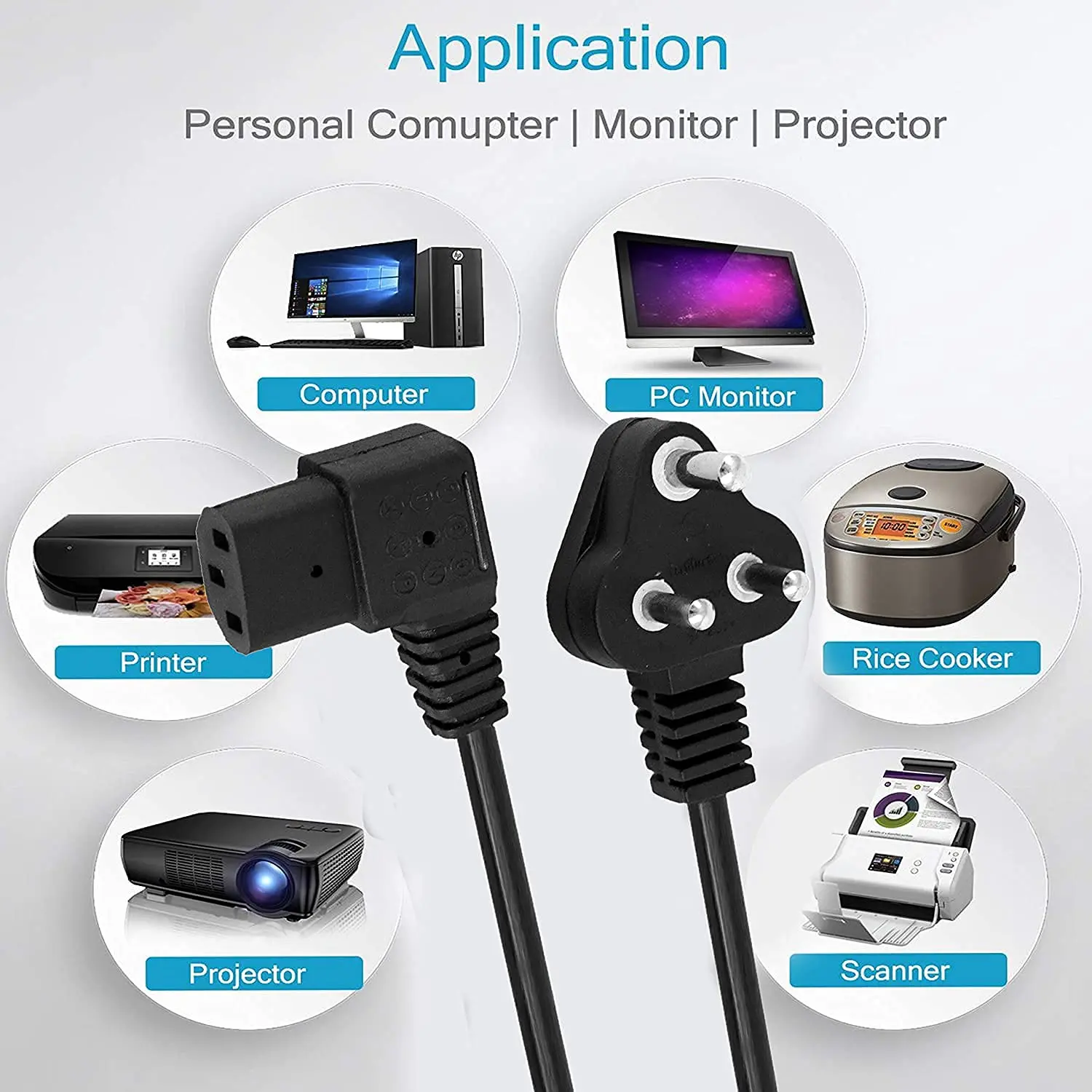High Quality Top Selling Electric Computer Cord for Charging at Best Price
