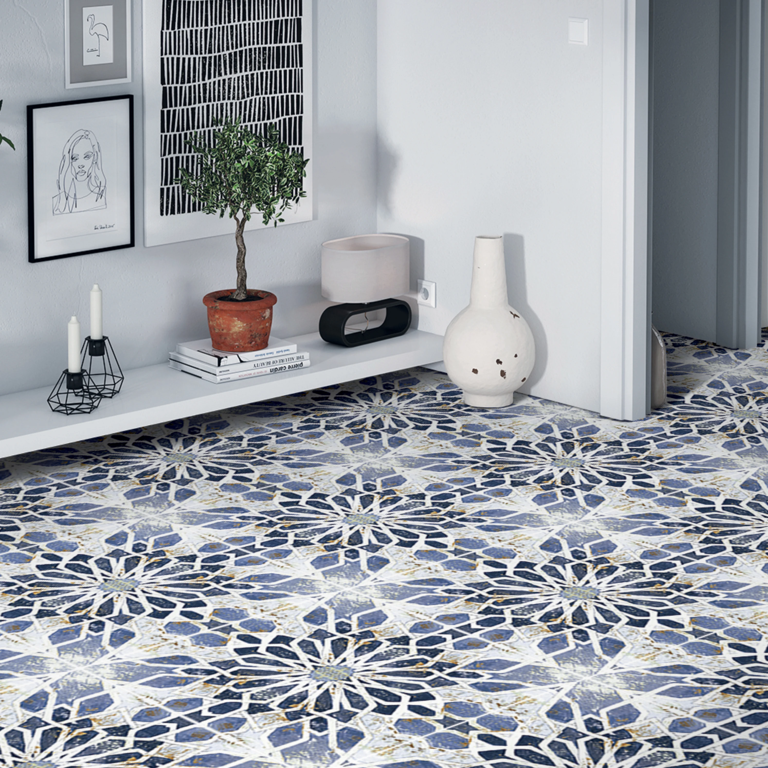 600x600 мм марокканский цветочный дизайн плитка с деревенской поверхностью фарфоровая напольная декоративная цветочным