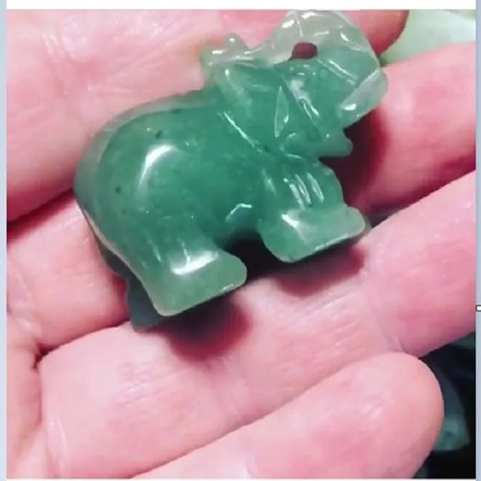 Super Quality Green-Jade Elephant Carving Stone at Factory Price