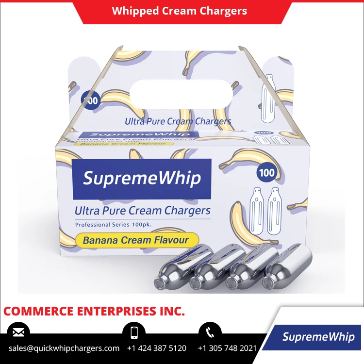 USA Origin Supplier of Banana Flavor Whipped Cream Chargers at Best Market Price