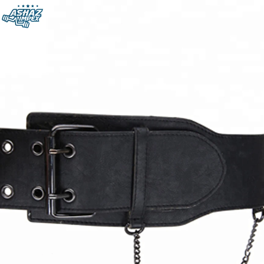 Gym Equipment Fitness Accessories Custom Bodybuilding Adjustable Leather Work Out Back Support Waist Trainer Belt