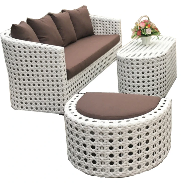 WICKER FURNITURES OUTDOOR FURNITURE MORDEN DESIGN GARDEN SOFA SET TABLE CHAIRS CUSTOMER DESIGN MADE FROM VIETNAM