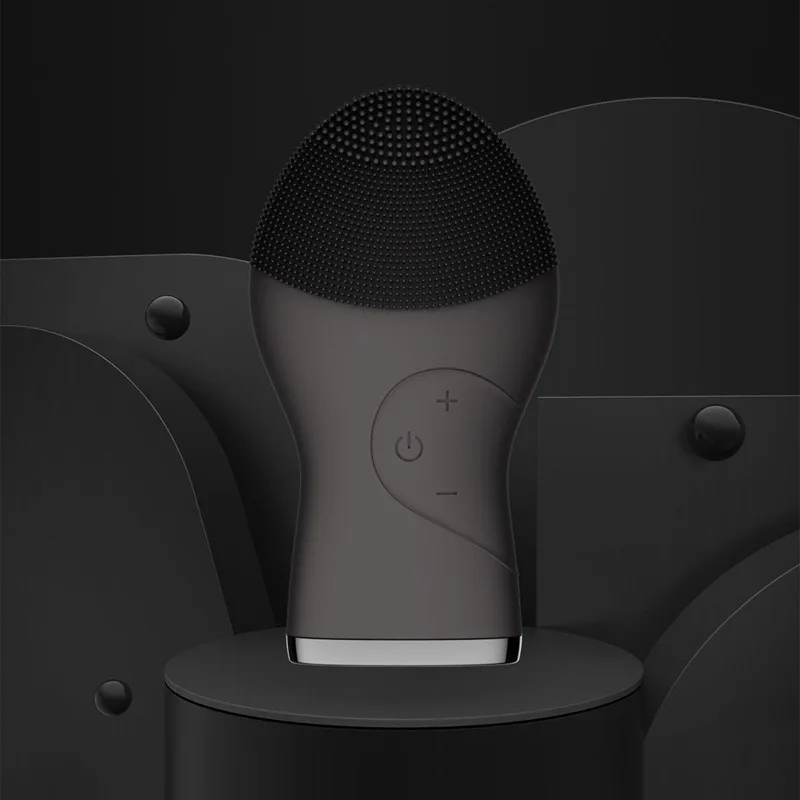 Ultrasonic Mini Portable Rechargeable Face brush Private Label Waterproof Sonic Electric Silicone Facial Cleansing Brush