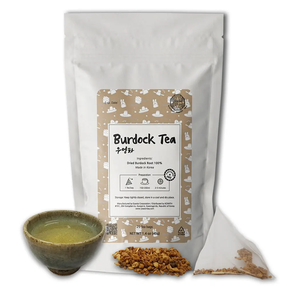 Корейский чай для похудения, чай из корней заусенцев в пирамиде, чайные пакетики с треугольным фильтром, Сделано в Корее